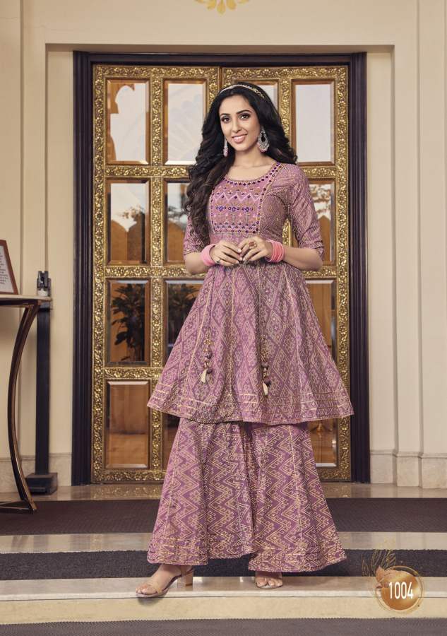 Lavish New Designer Festive Wear Embroidery Heavy Kurti With Bottom Collection